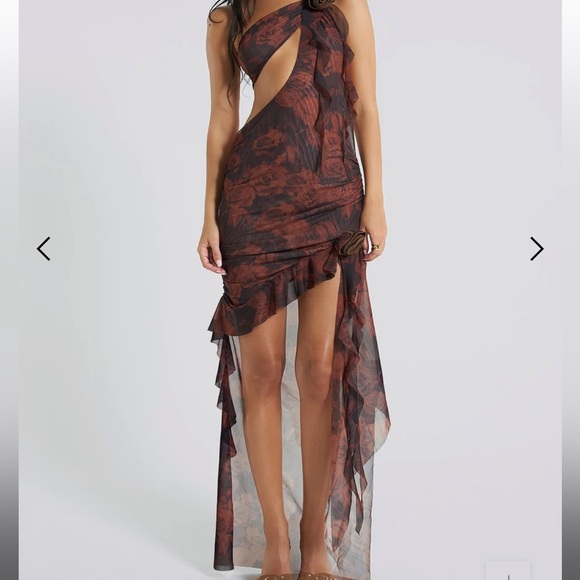 Athena One Shoulder Draped Maxi Dress - Picture 2 of 6